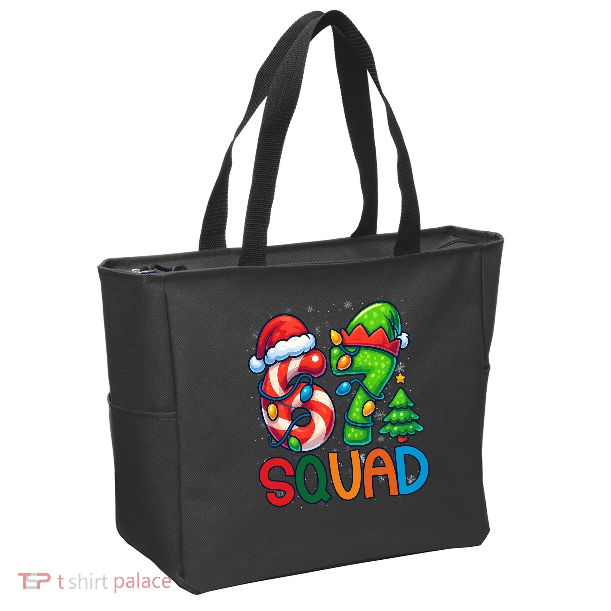 67 Six Seven 6-7 Squad Meme Christmas Funny Tote Bag