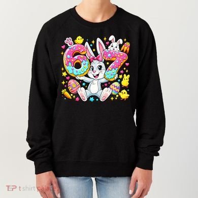 67 Six Seven Meme 6-7 Cute Rabbit Bunny Easter Women's Sweatshirt