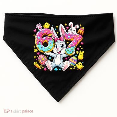 67 Six Seven Meme 6-7 Cute Rabbit Bunny Easter USA-Made Doggie Bandana