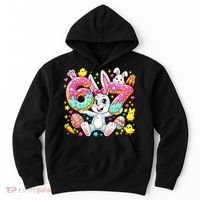67 Six Seven Meme 6-7 Cute Rabbit Bunny Easter Hoodie thumb 0