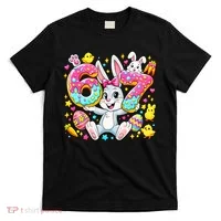67 Six Seven Meme 6-7 Cute Rabbit Bunny Easter T-Shirt thumb 0