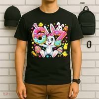 67 Six Seven Meme 6-7 Cute Rabbit Bunny Easter T-Shirt thumb 6
