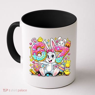 67 Six Seven Meme 6-7 Cute Rabbit Bunny Easter Coffee Mug