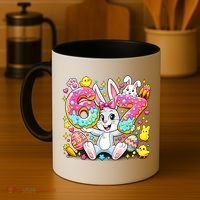 67 Six Seven Meme 6-7 Cute Rabbit Bunny Easter Coffee Mug thumb 4