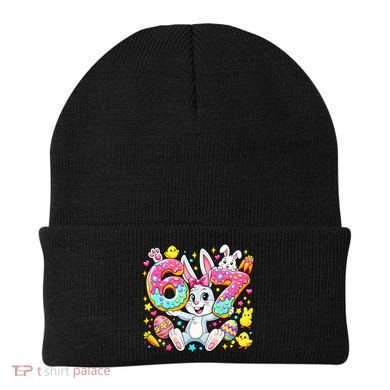 67 Six Seven Meme 6-7 Cute Rabbit Bunny Easter Beanie