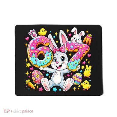 67 Six Seven Meme 6-7 Cute Rabbit Bunny Easter Mousepad