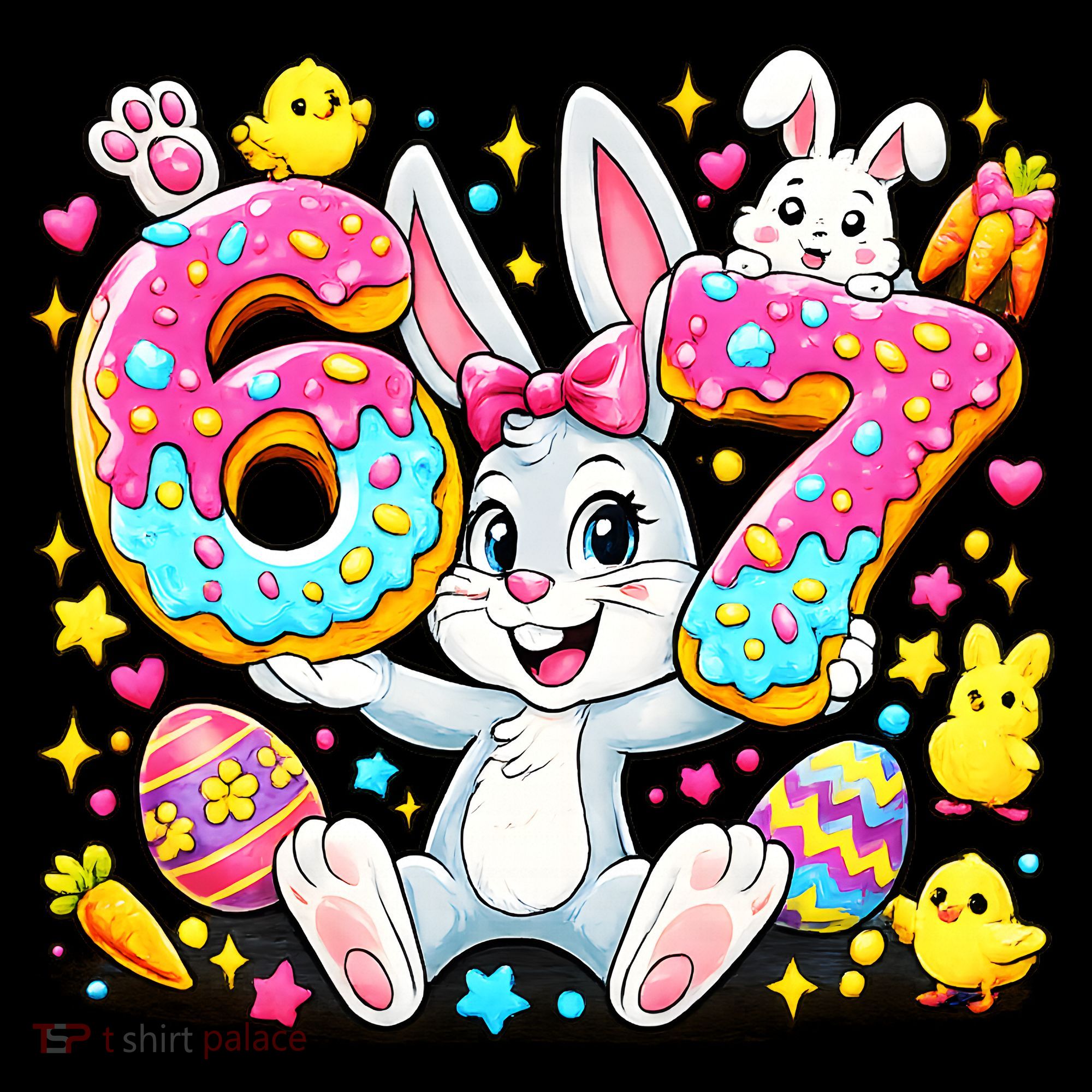 67 Six Seven Meme 6-7 Cute Rabbit Bunny Easter Mousepad