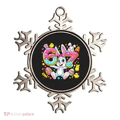 67 Six Seven Meme 6-7 Cute Rabbit Bunny Easter Ornament