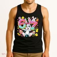 67 Six Seven Meme 6-7 Cute Rabbit Bunny Easter Tank Top thumb 3