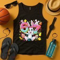 67 Six Seven Meme 6-7 Cute Rabbit Bunny Easter Tank Top thumb 4