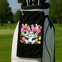 67 Six Seven Meme 6-7 Cute Rabbit Bunny Easter Golf Towel thumb 2