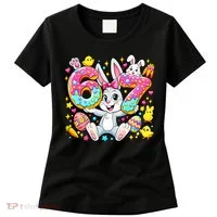 67 Six Seven Meme 6-7 Cute Rabbit Bunny Easter Women's T-Shirt thumb 0