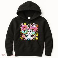 67 Six Seven Meme 6-7 Cute Rabbit Bunny Easter Kids Hoodie thumb 0