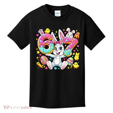 67 Six Seven Meme 6-7 Cute Rabbit Bunny Easter Kids T-Shirt