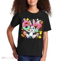 67 Six Seven Meme 6-7 Cute Rabbit Bunny Easter Kids T-Shirt thumb 2