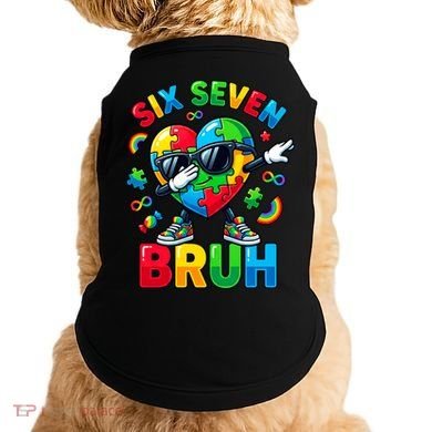 67 Six Seven Bruh Autism Awareness Meme Doggie Tank
