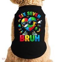 67 Six Seven Bruh Autism Awareness Meme Doggie Tank thumb 0