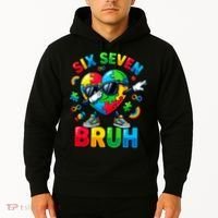 67 Six Seven Bruh Autism Awareness Meme Hoodie thumb 2