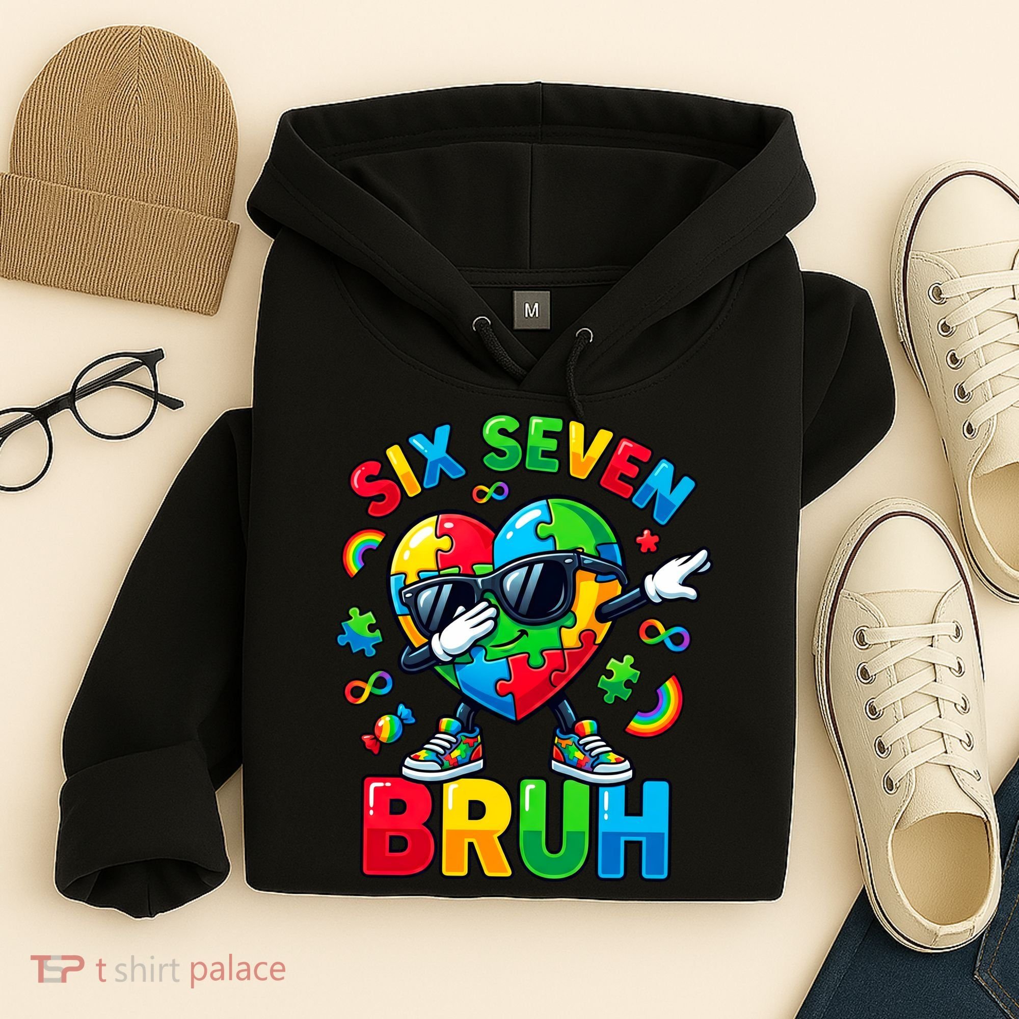 67 Six Seven Bruh Autism Awareness Meme Hoodie