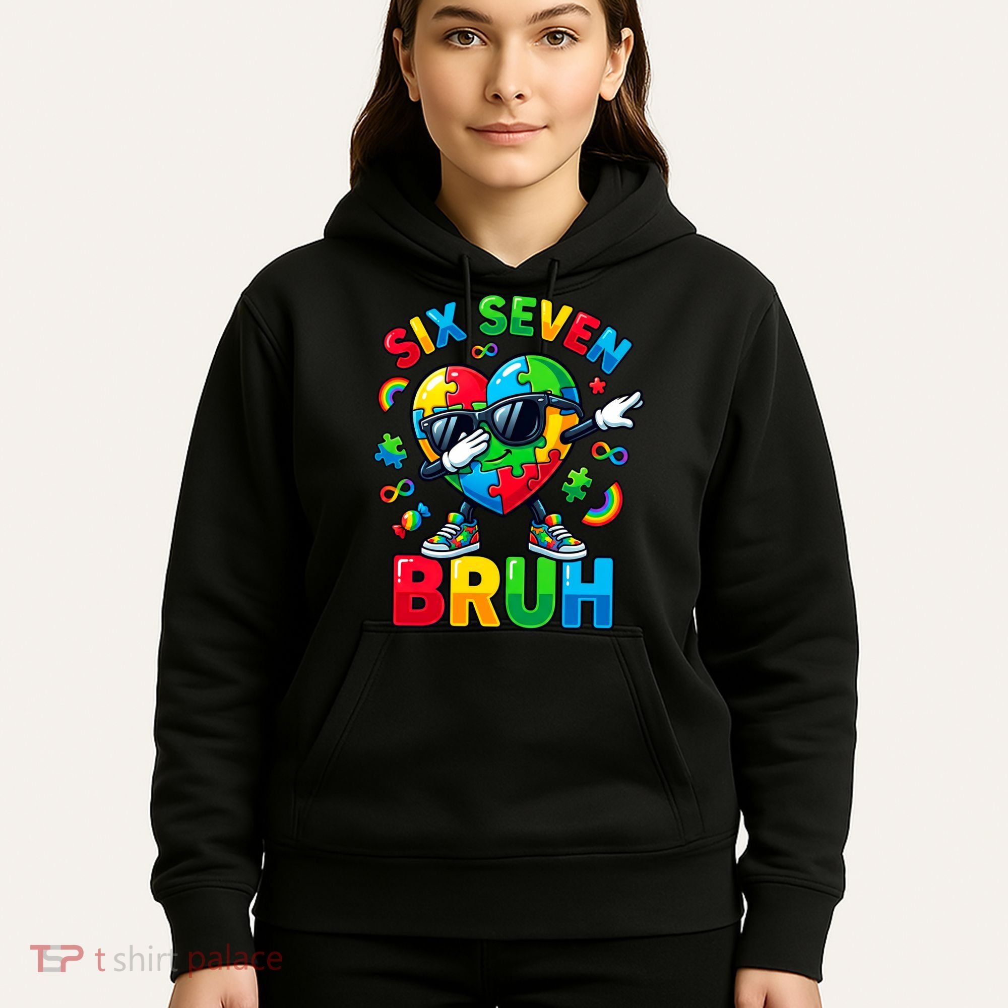 67 Six Seven Bruh Autism Awareness Meme Hoodie