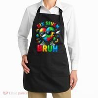67 Six Seven Bruh Autism Awareness Meme Apron thumb 2