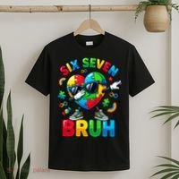 67 Six Seven Bruh Autism Awareness Meme T-Shirt thumb 2