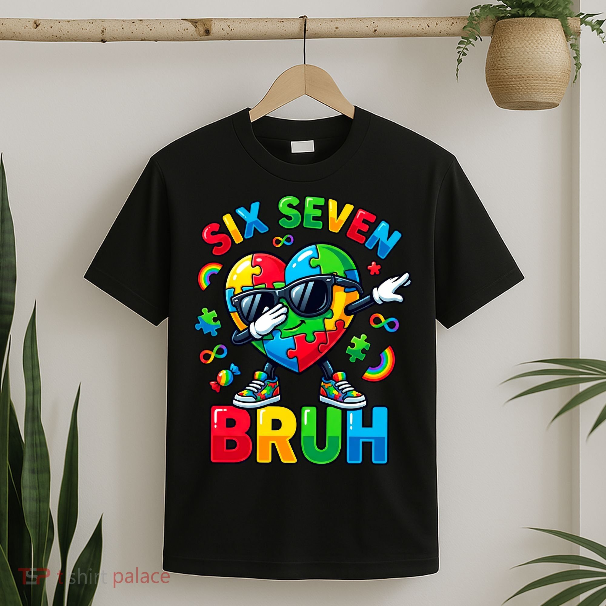 67 Six Seven Bruh Autism Awareness Meme T-Shirt