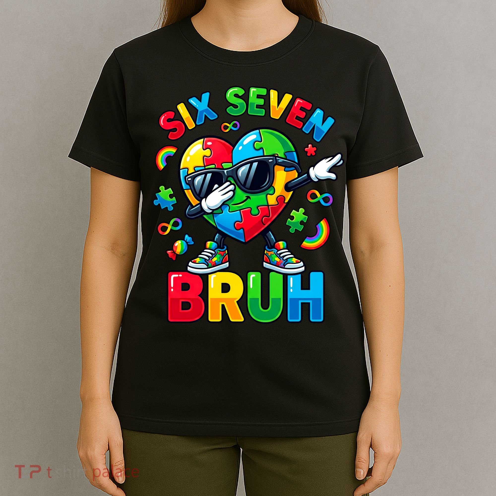 67 Six Seven Bruh Autism Awareness Meme T-Shirt