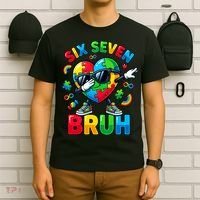 67 Six Seven Bruh Autism Awareness Meme T-Shirt thumb 6