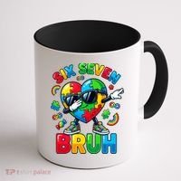 67 Six Seven Bruh Autism Awareness Meme Coffee Mug thumb 1