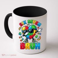 67 Six Seven Bruh Autism Awareness Meme Coffee Mug thumb 0