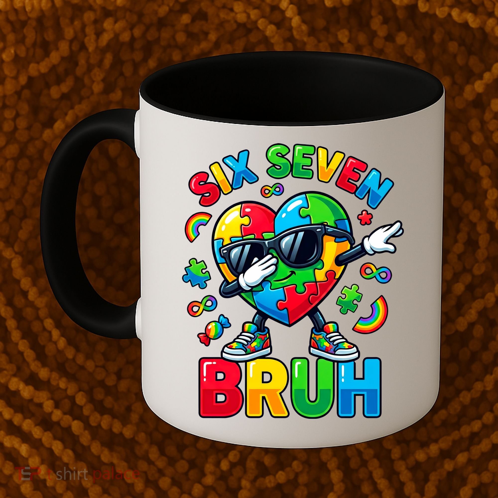 67 Six Seven Bruh Autism Awareness Meme Coffee Mug