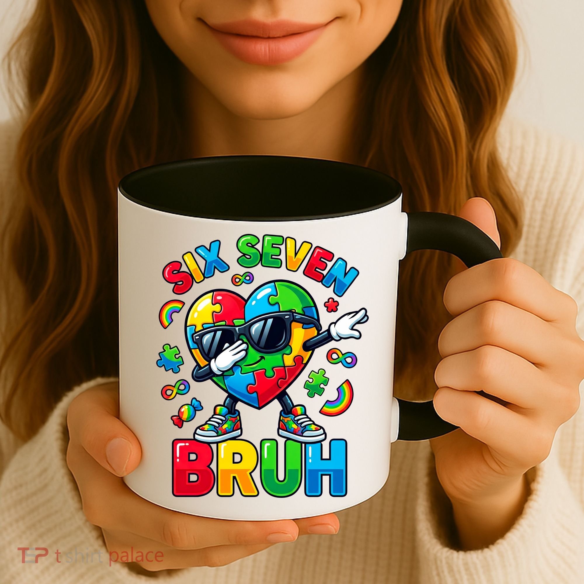 67 Six Seven Bruh Autism Awareness Meme Coffee Mug