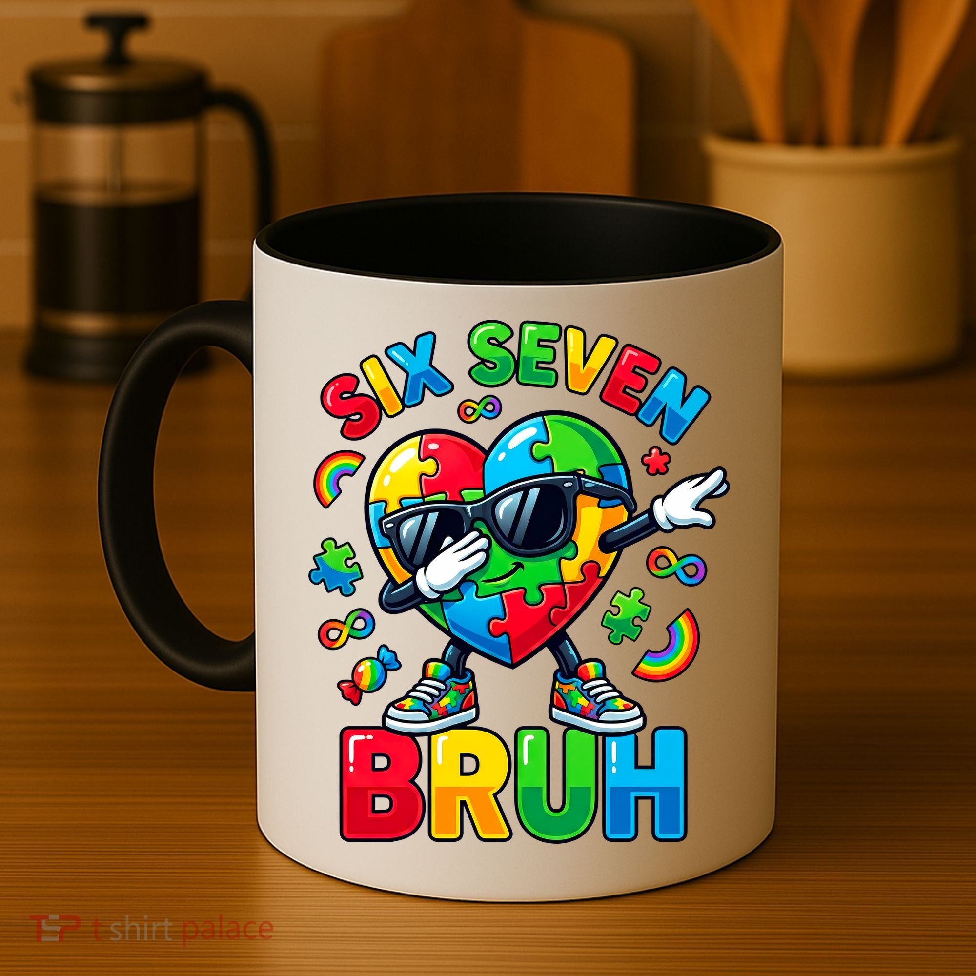 67 Six Seven Bruh Autism Awareness Meme Coffee Mug