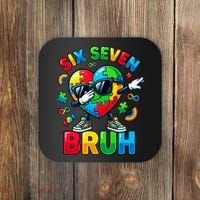 67 Six Seven Bruh Autism Awareness Meme Coaster thumb 0