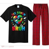67 Six Seven Bruh Autism Awareness Meme Pajama Set thumb 0