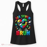 67 Six Seven Bruh Autism Awareness Meme Women's Tank Top thumb 0