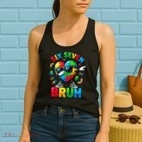 67 Six Seven Bruh Autism Awareness Meme Women's Tank Top thumb 2