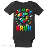 67 Six Seven Bruh Autism Awareness Meme Baby Bodysuit thumb 0