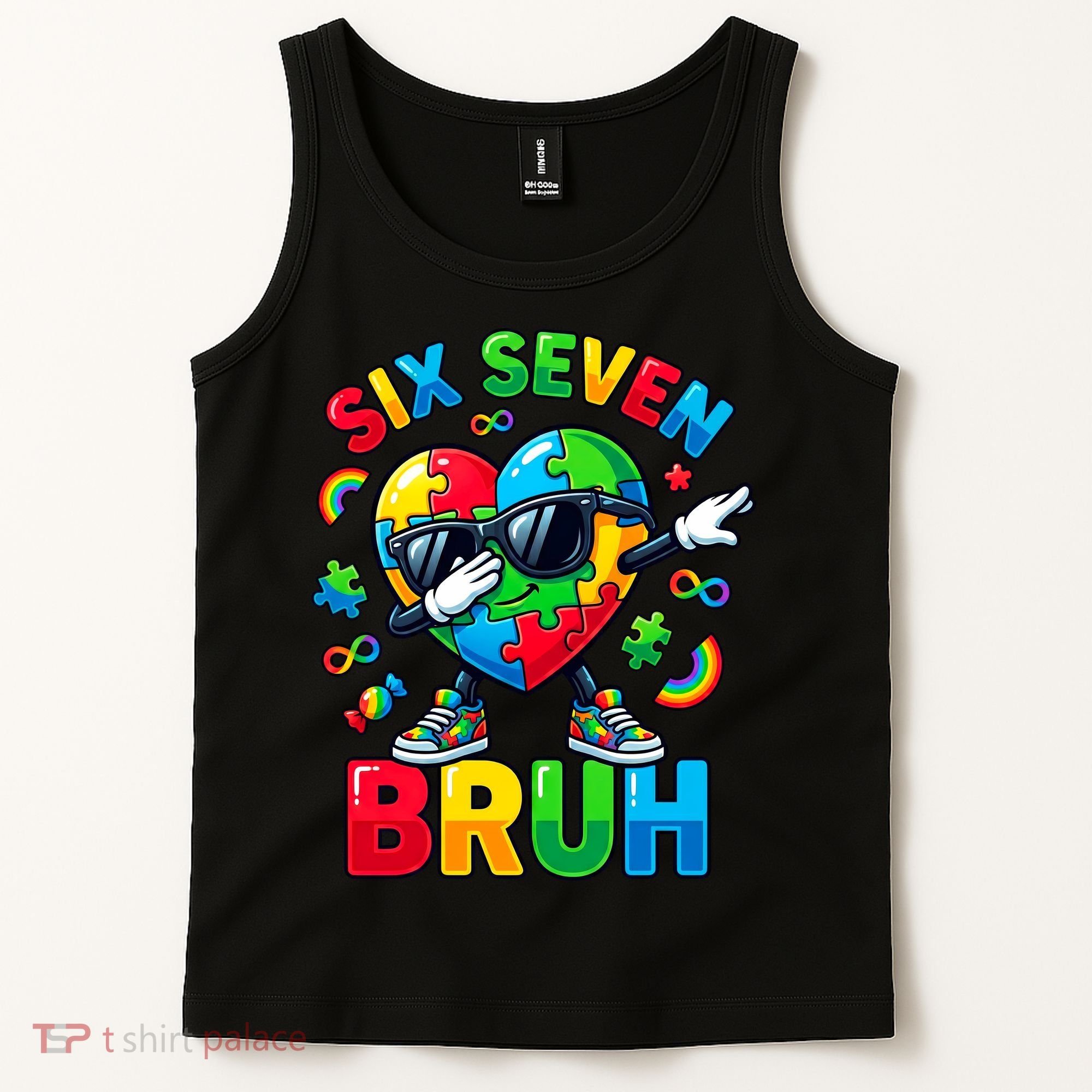 67 Six Seven Bruh Autism Awareness Meme Tank Top