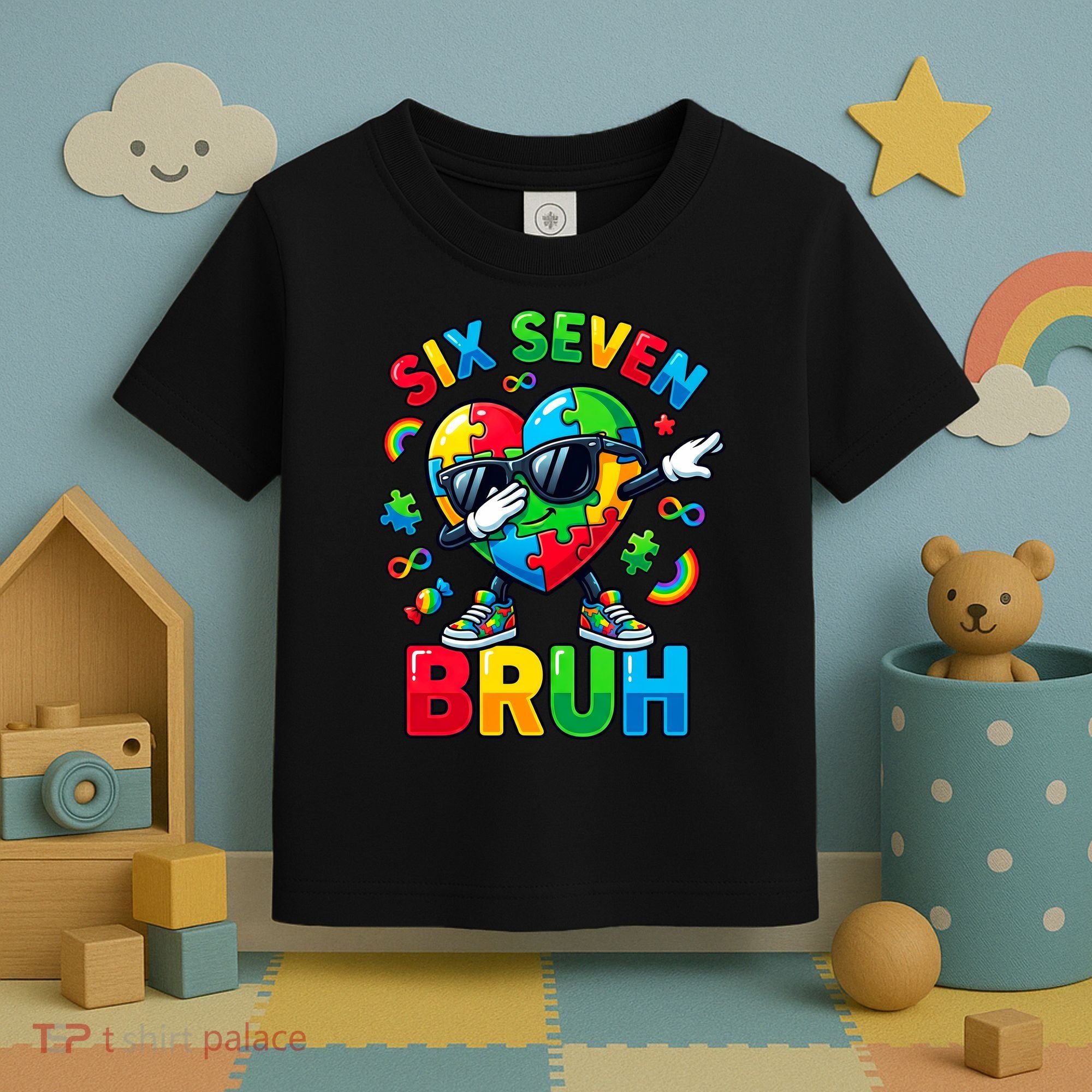 67 Six Seven Bruh Autism Awareness Meme Toddler T-Shirt