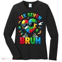 67 Six Seven Bruh Autism Awareness Meme Women's Long Sleeve Shirt thumb 0