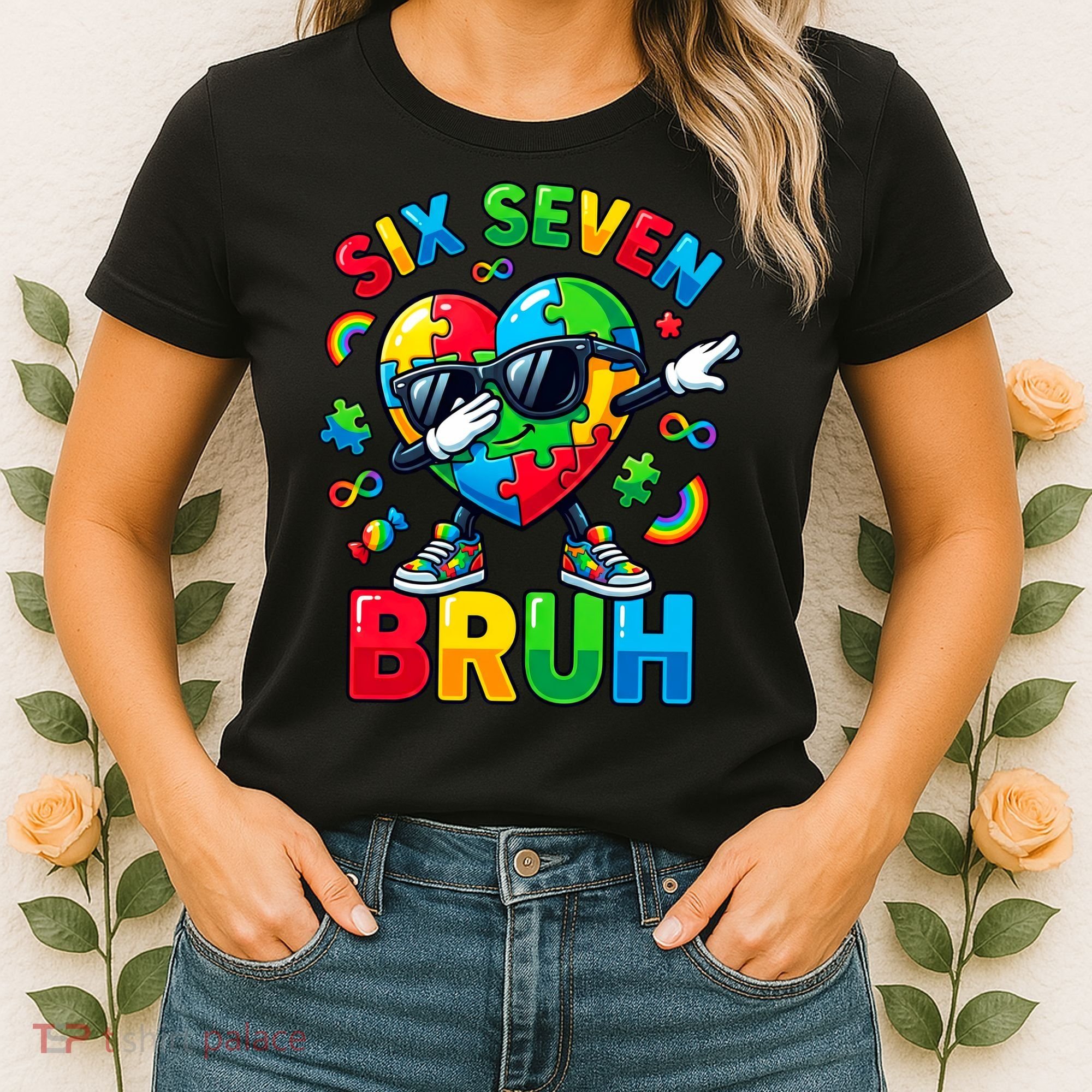 67 Six Seven Bruh Autism Awareness Meme Women's T-Shirt