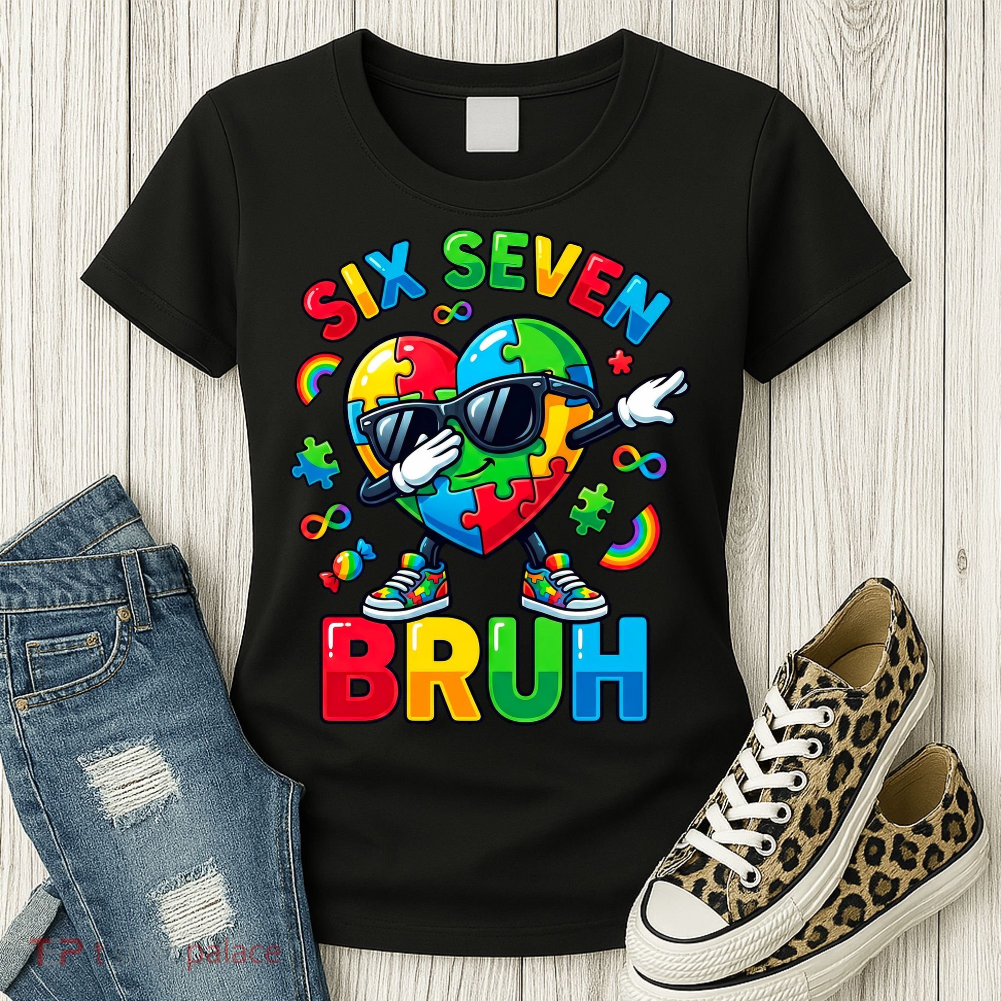 67 Six Seven Bruh Autism Awareness Meme Women's T-Shirt