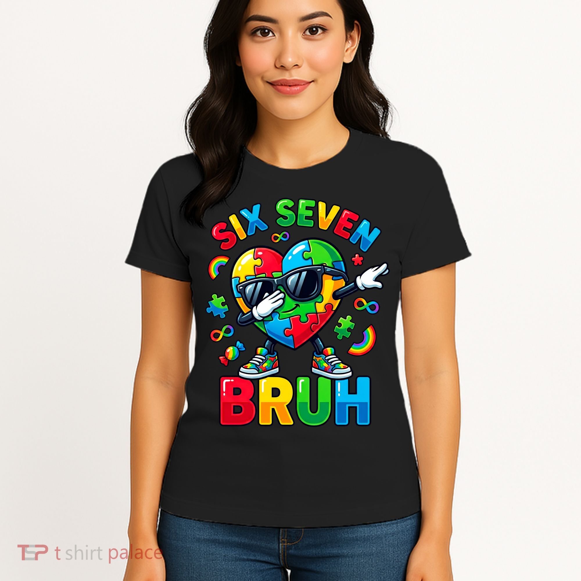 67 Six Seven Bruh Autism Awareness Meme Women's T-Shirt