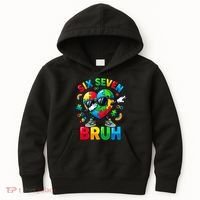 67 Six Seven Bruh Autism Awareness Meme Kids Hoodie thumb 0