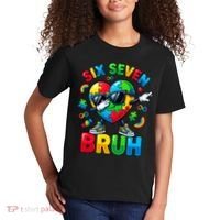 67 Six Seven Bruh Autism Awareness Meme Kids T-Shirt thumb 2