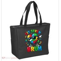 67 Six Seven Bruh Autism Awareness Meme Tote Bag thumb 2