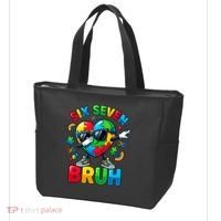67 Six Seven Bruh Autism Awareness Meme Tote Bag thumb 3