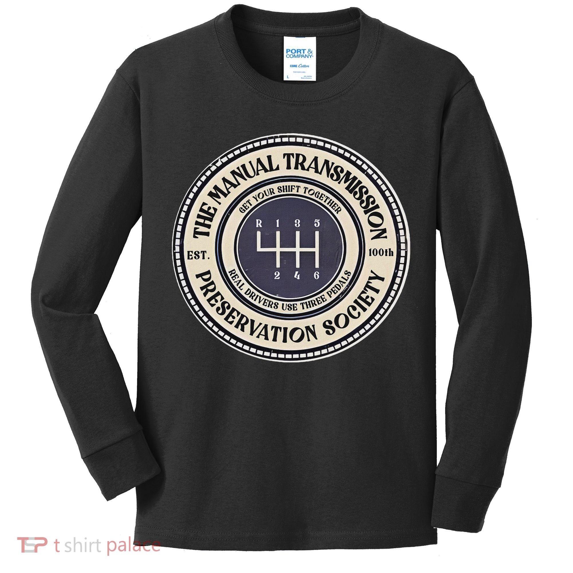 6 Speed The Manual Transmission Preservation Society Kids Long Sleeve Shirt